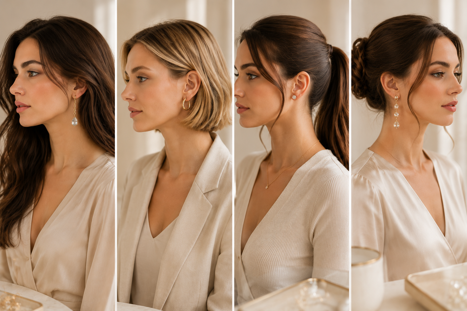 Welche Ohrringe passen zu welcher Frisur und Gesichtsform?