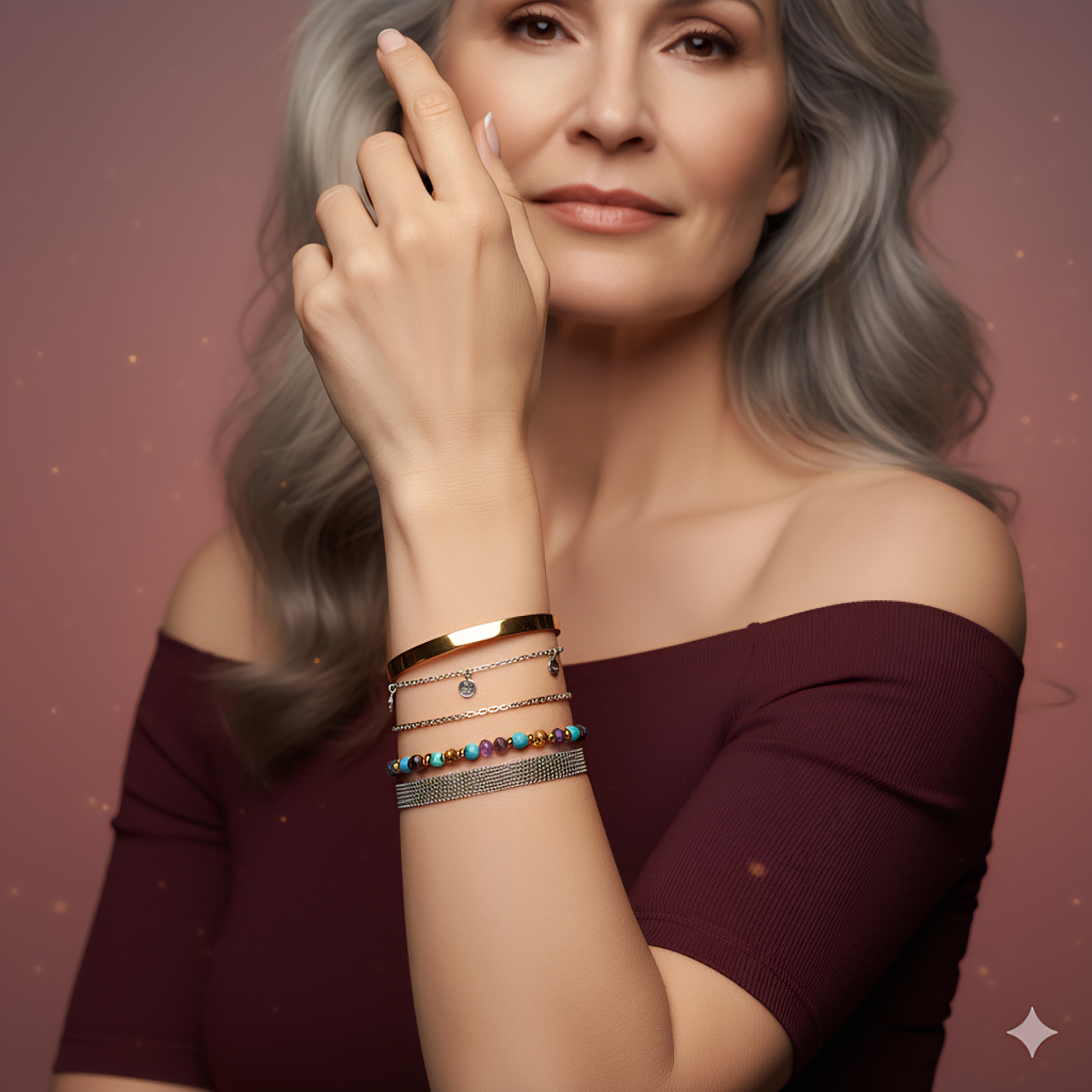 Armbänder, Steinarmbänder, Gold, Silber, Rosegold, Steine