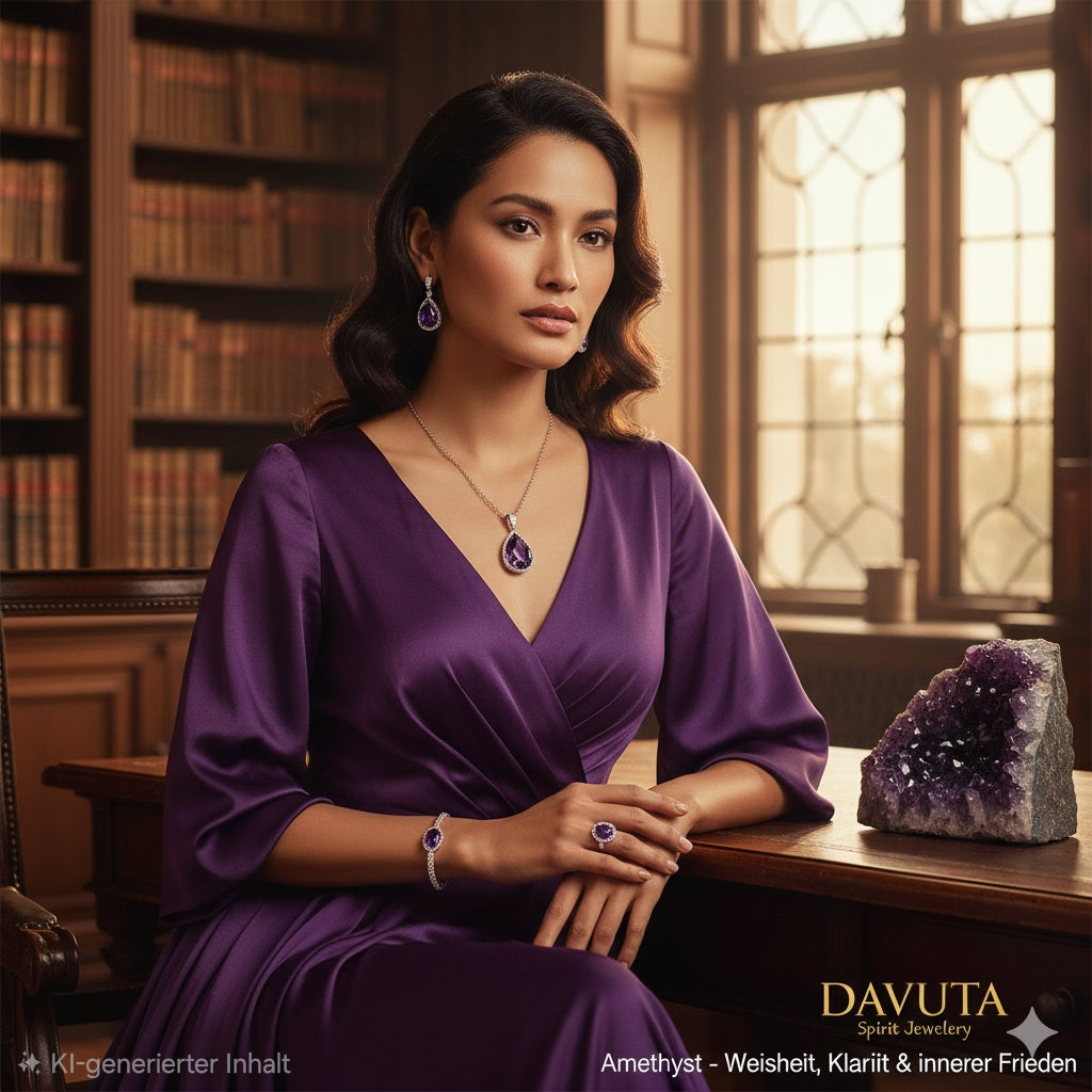 Amethyst Schmuck am Model
