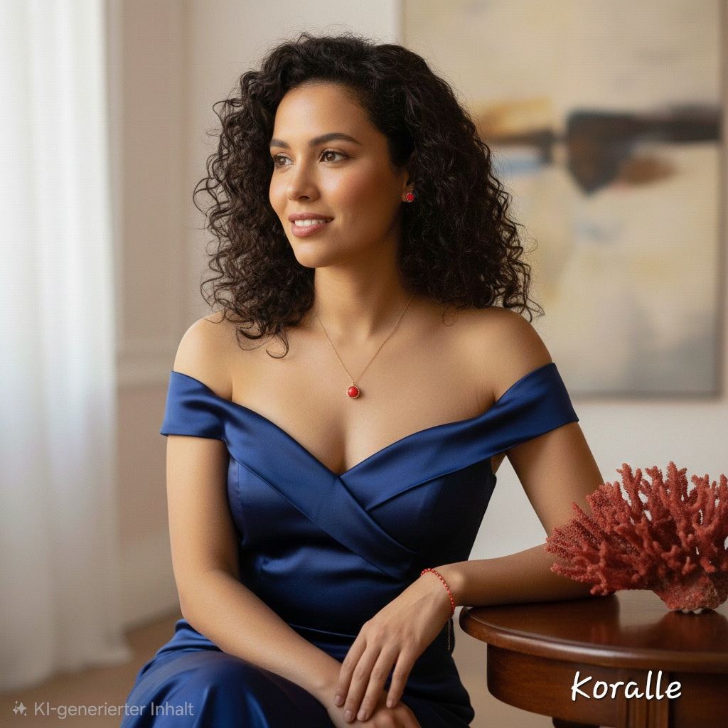 Korallen Schmuck, Bambuskoralle am Model