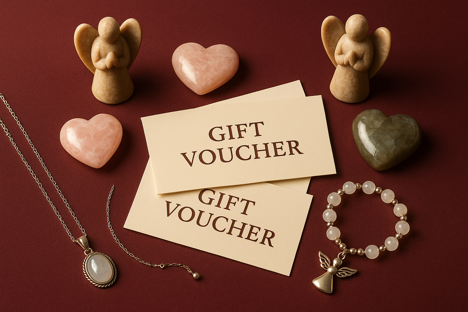 Geschenkgutschein, Kristallfiguren, Kristalle