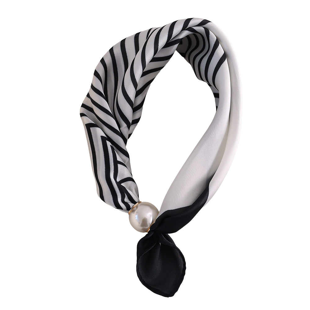 Damen Schal mit Perle No. 2 / Perla Zebrata / Elegant & Zeitlos
