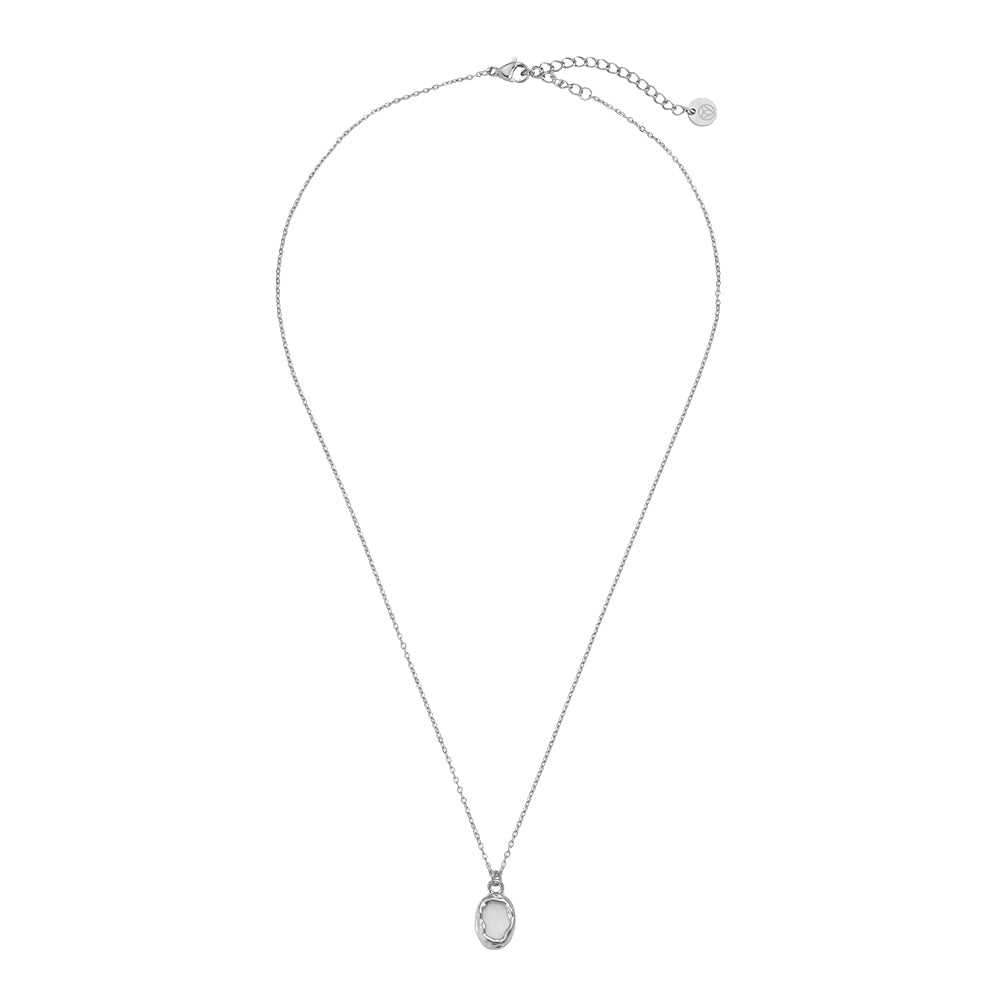 Damen Kette mit Anhänger / Perla Luminosa / Edelstahl / edel  + zart