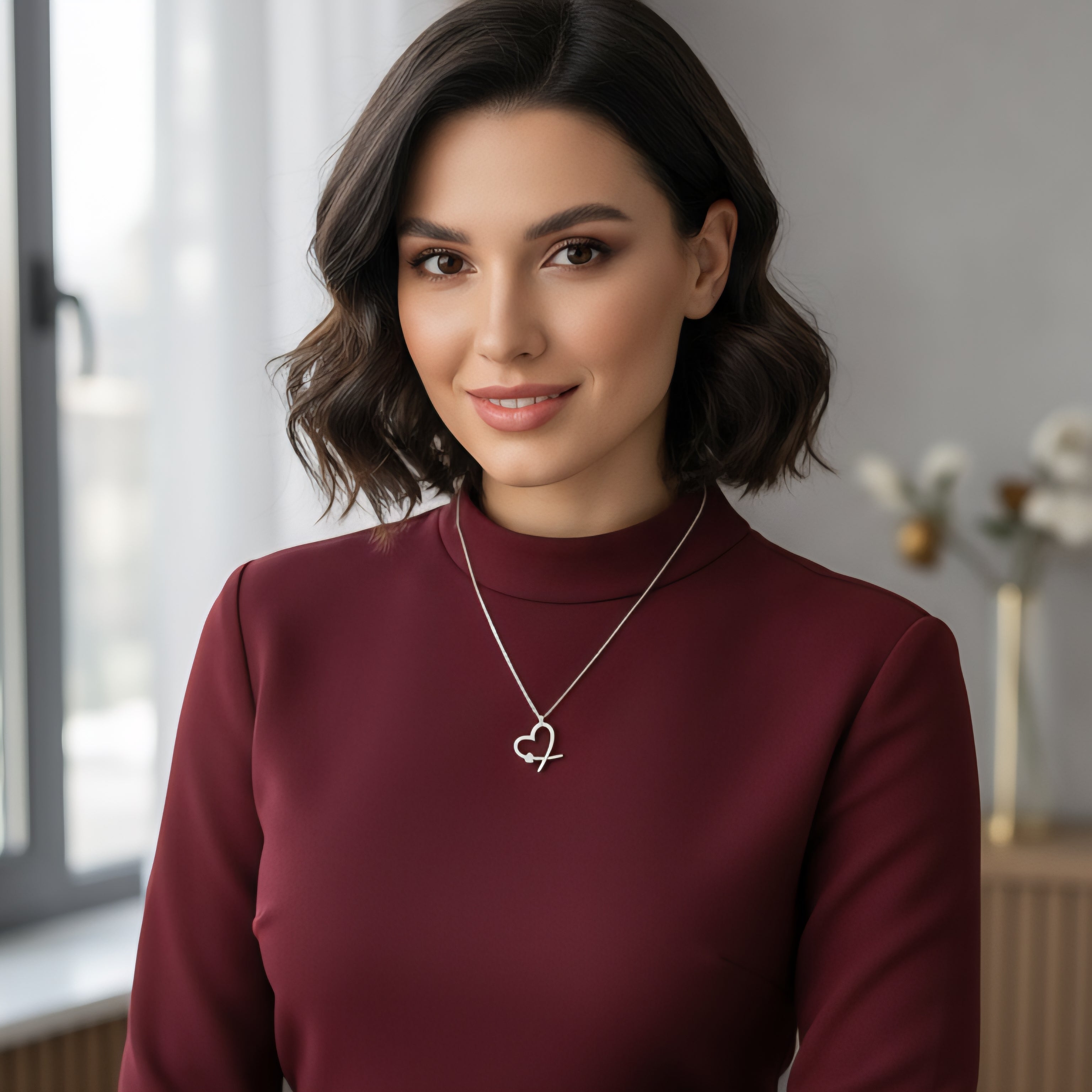 Damen Kette mit Anhänger - DAVUTA-Herz