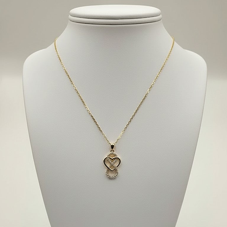 Damen Kette mit Anhänger Cuore Infinito