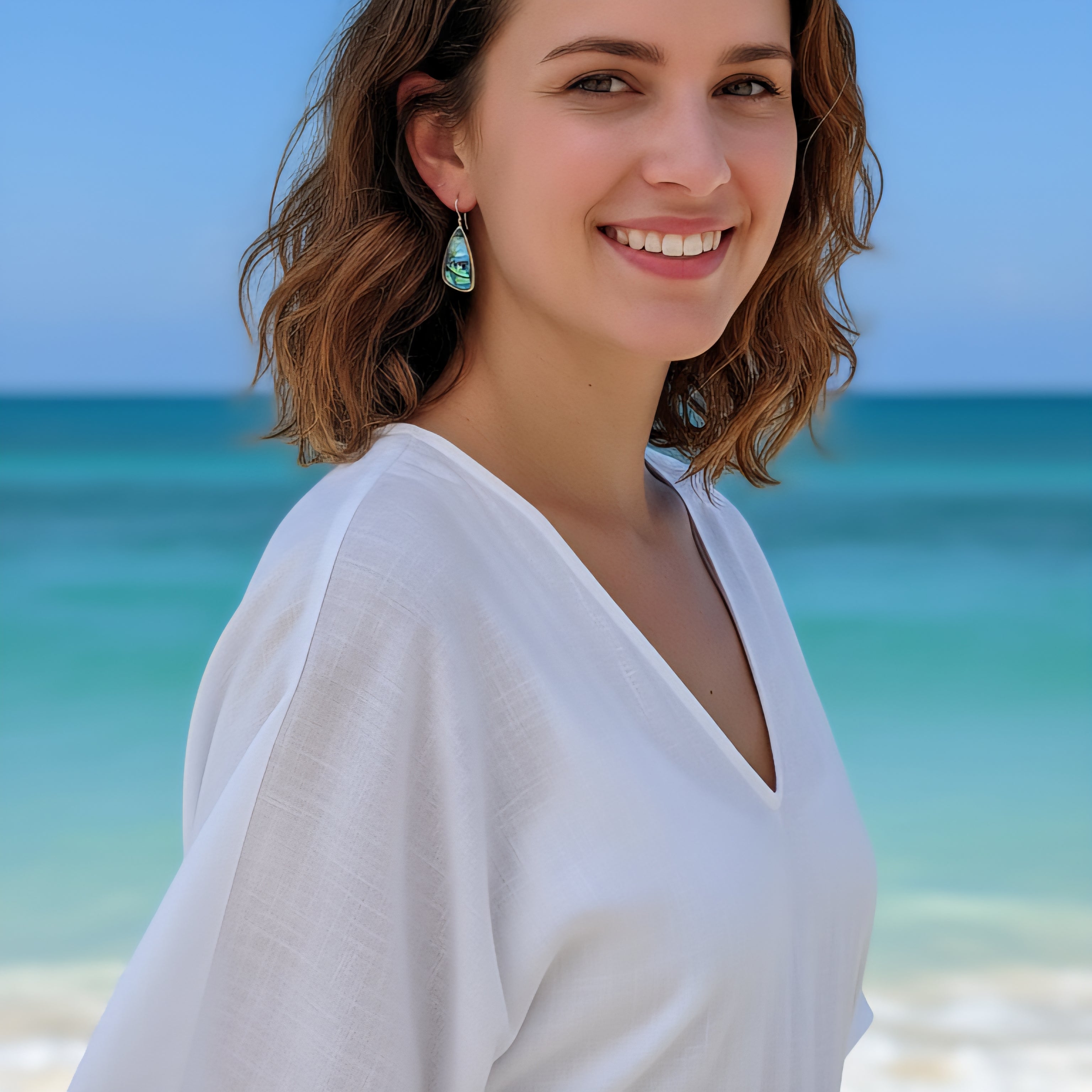 Damen Ohrringe mit Abalone-Muschel