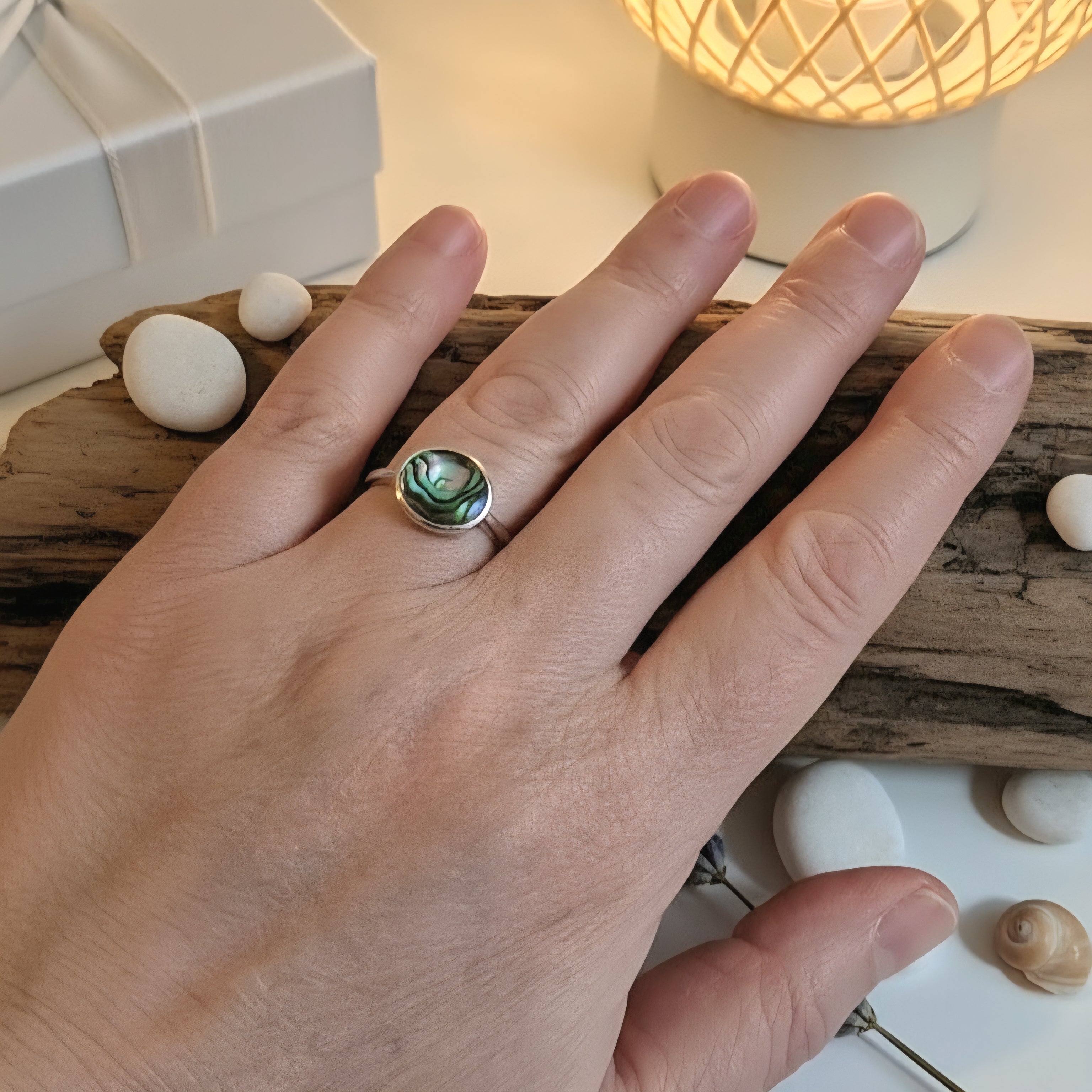 Damen Ring Abalone-Muschel