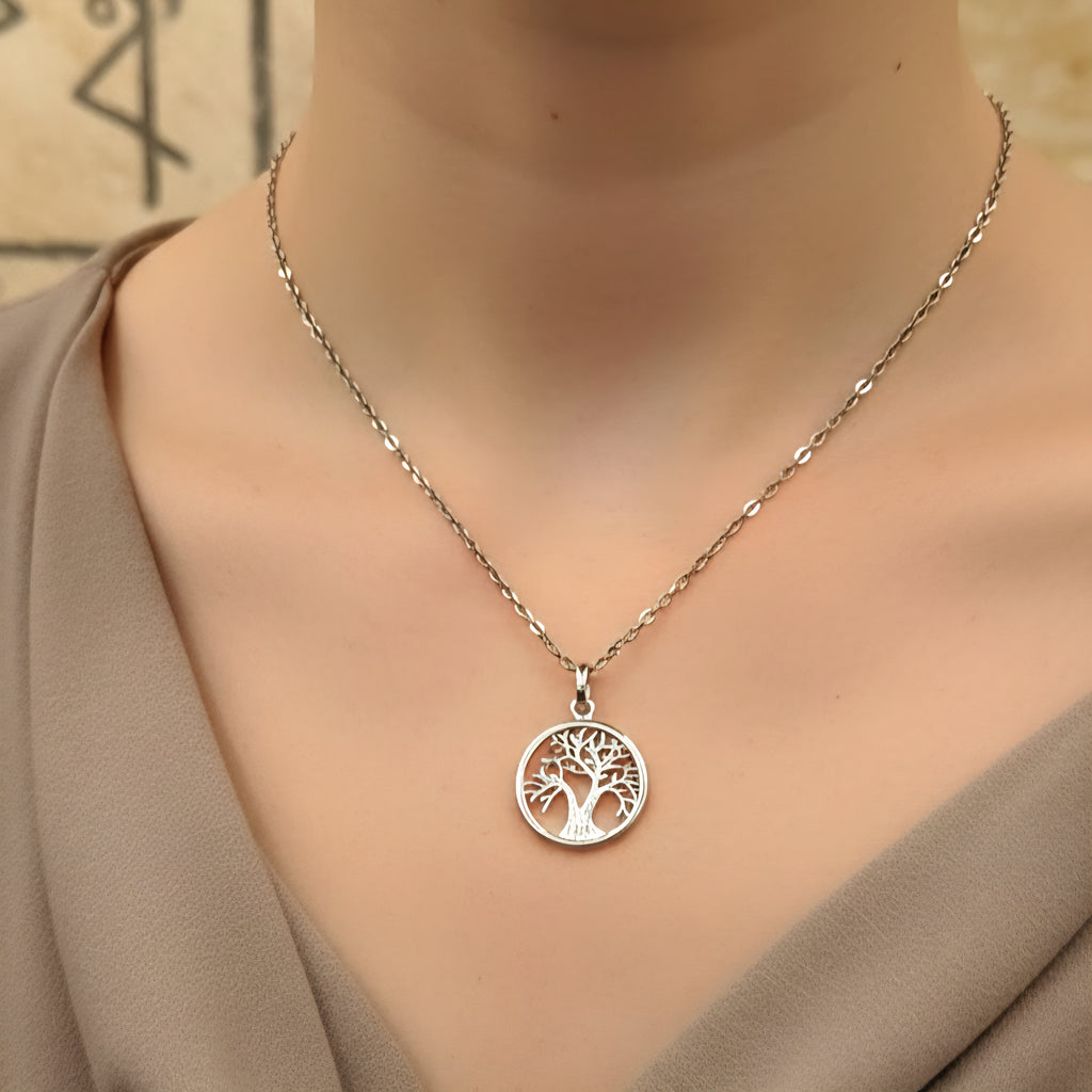 Damen Kette mit Anhänger Baum des Lebens