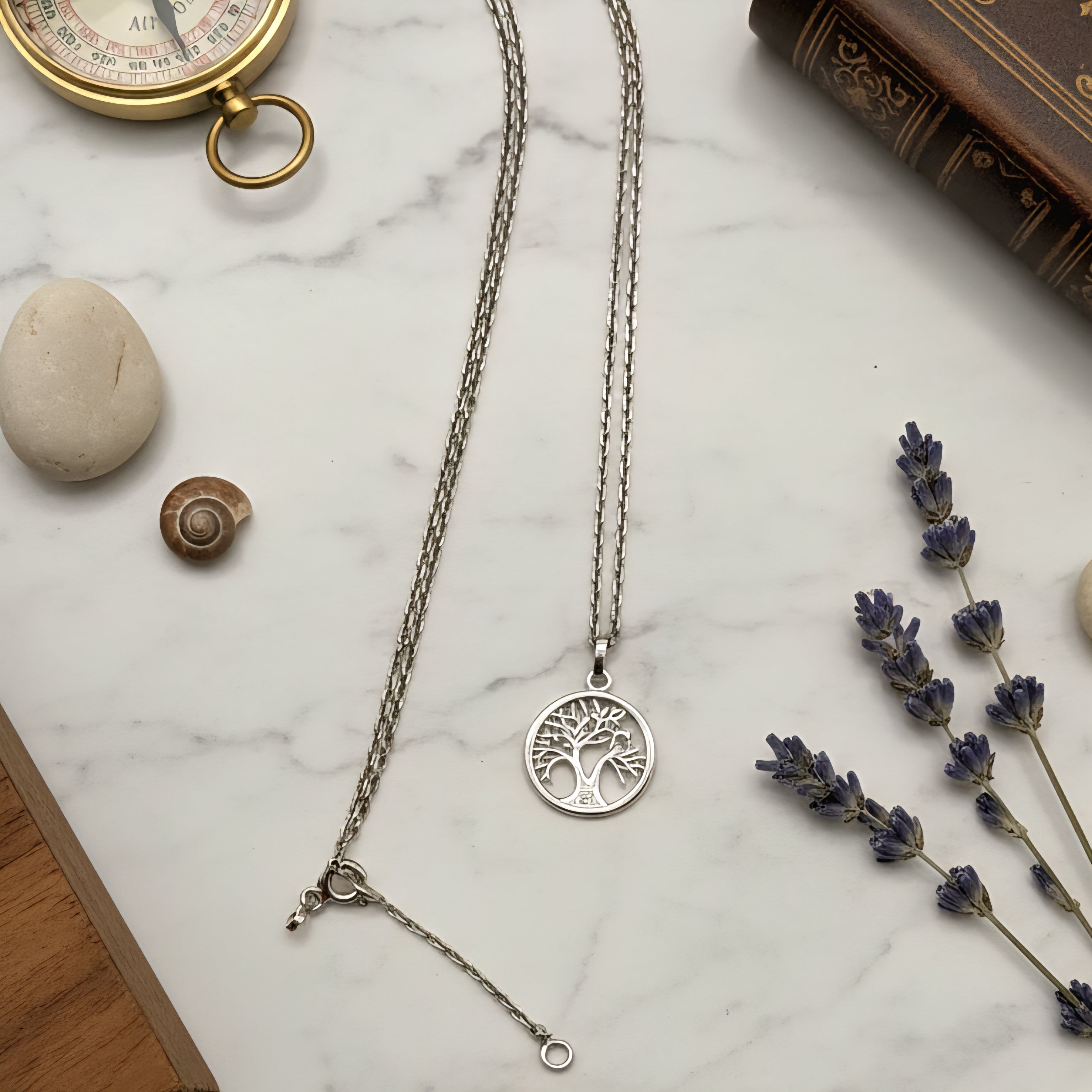 Damen Kette mit Anhänger Baum des Lebens