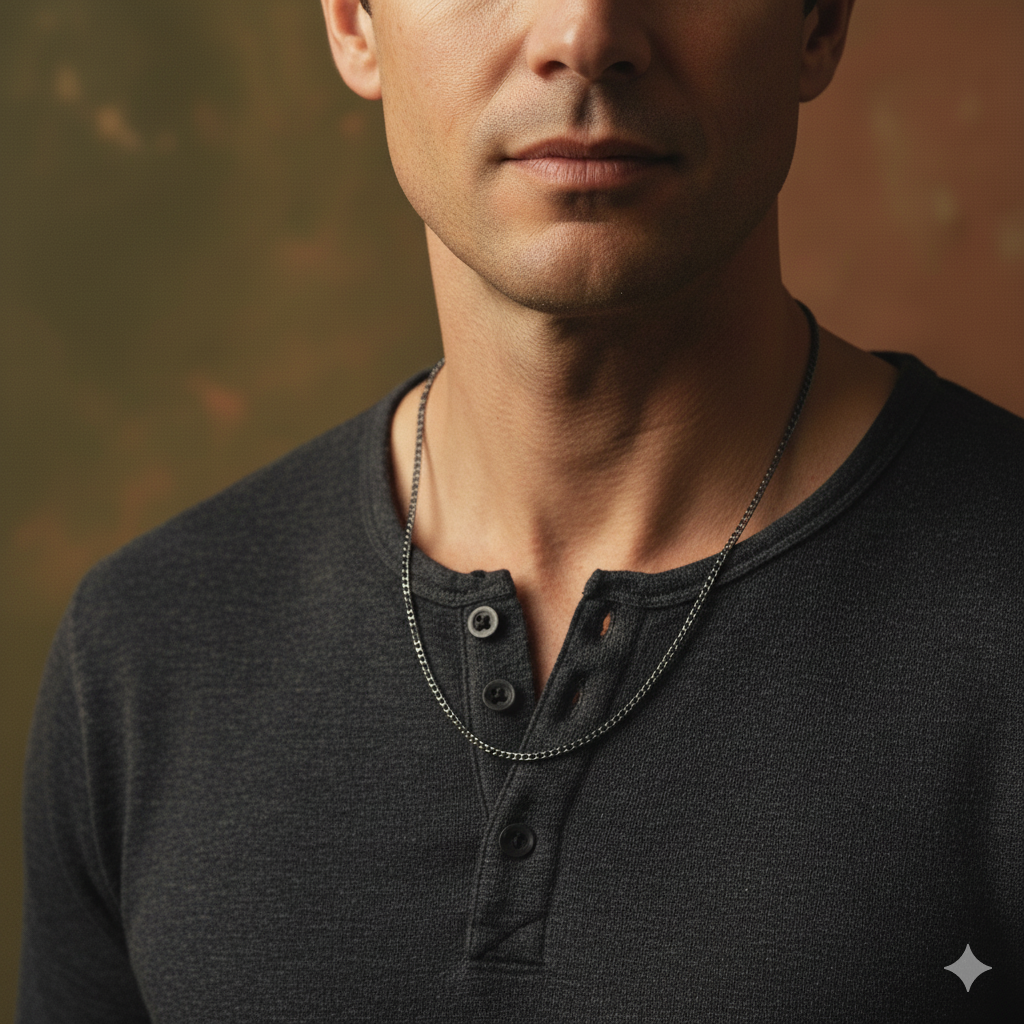 Herren Oxidierte Silberkette