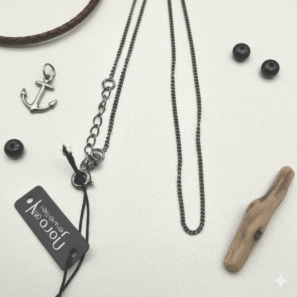 Herren Oxidierte Silberkette