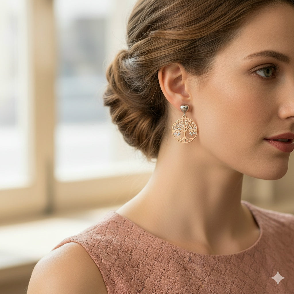 Damen Ohrstecker Baum des Lebens