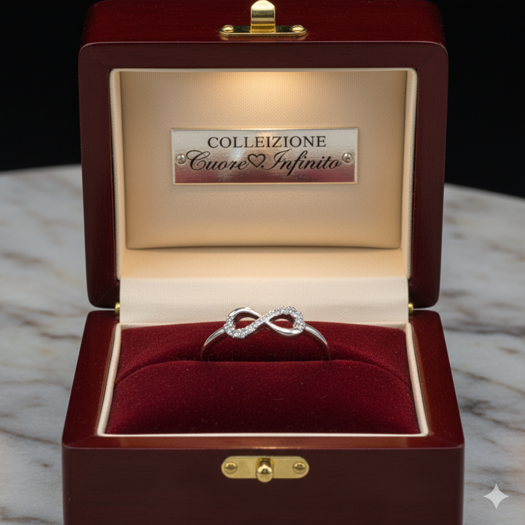 Damen Ring Infinity Silber mit Zirkonia