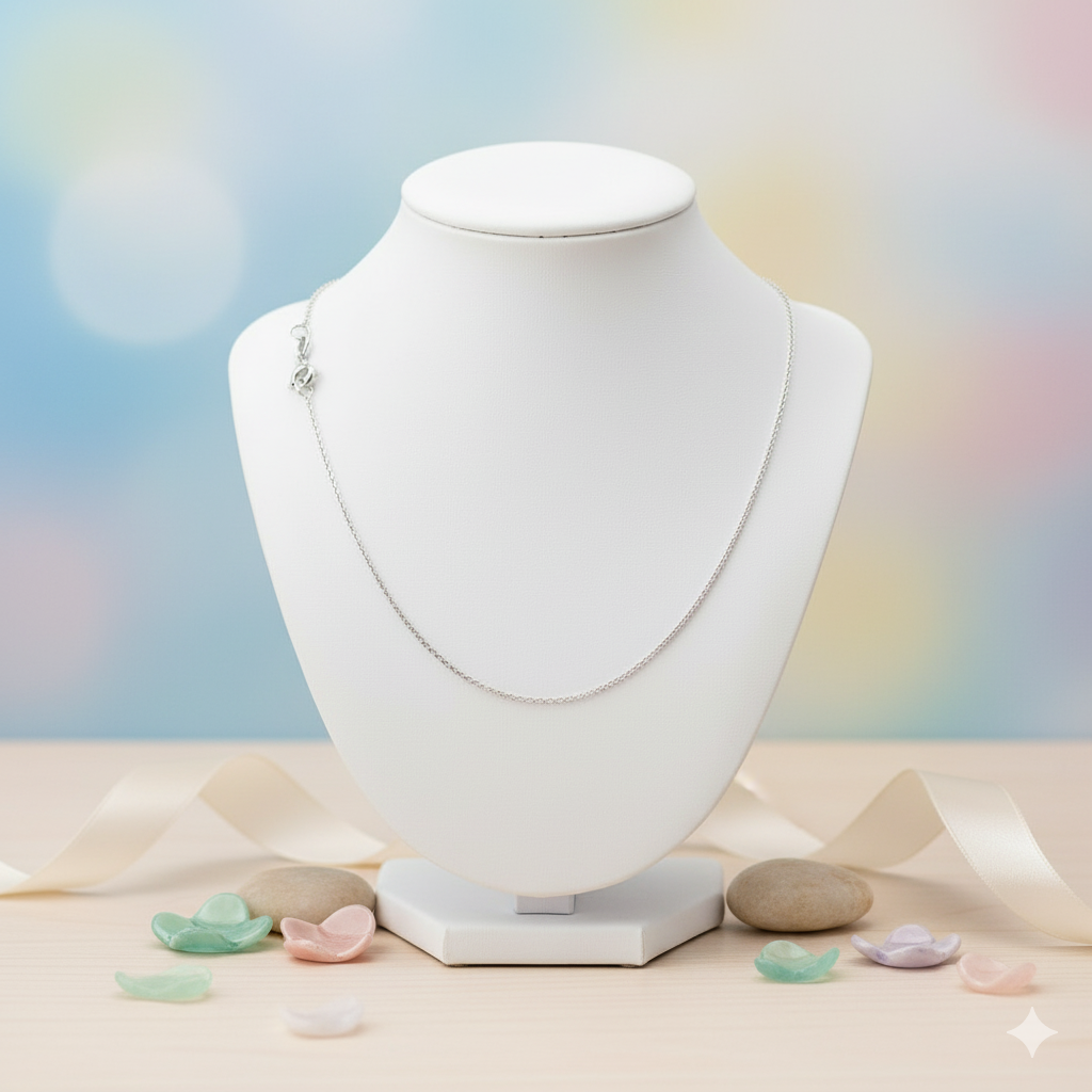 Ankerkette, silber rhodiniert, 45 cm