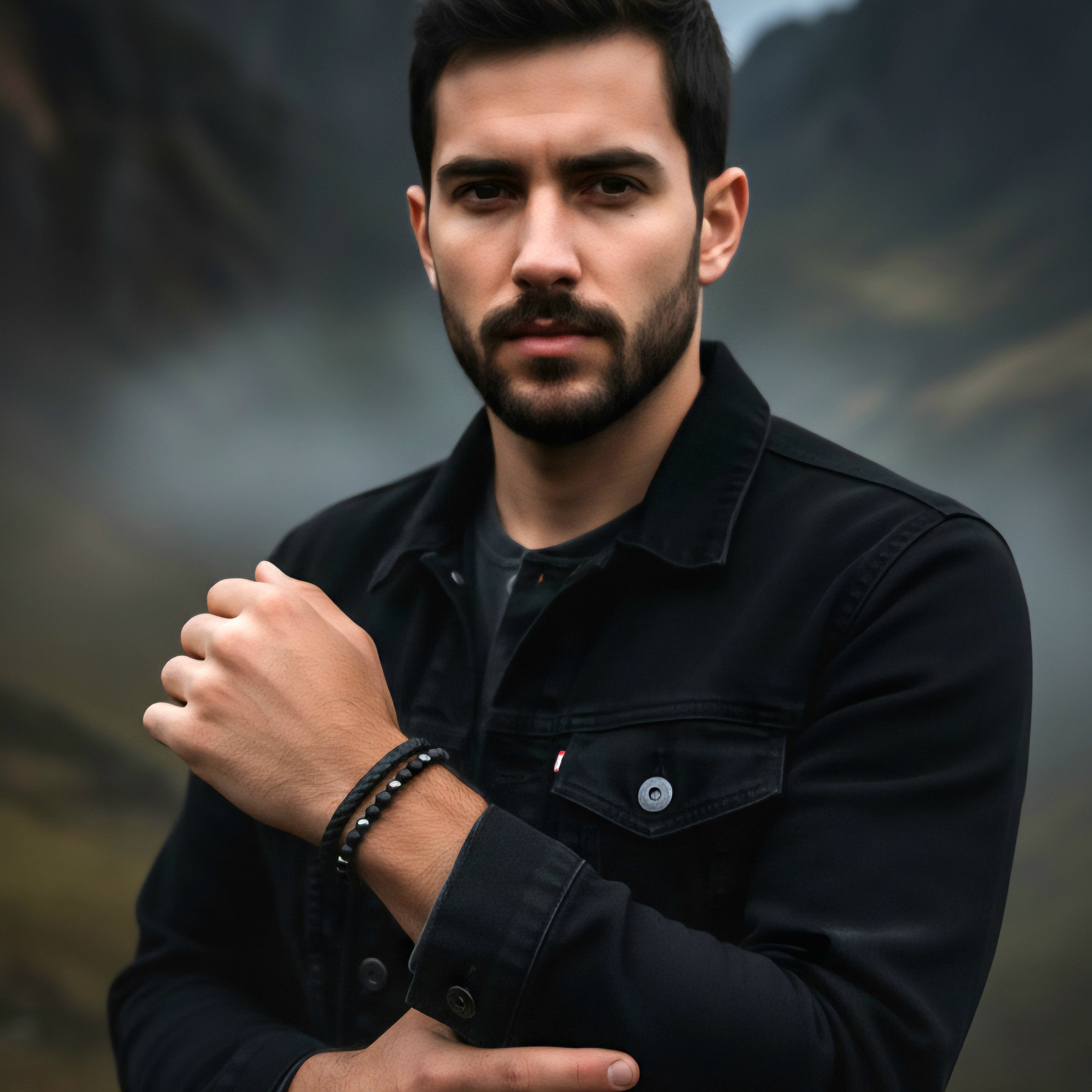 Herren Armband Black Star