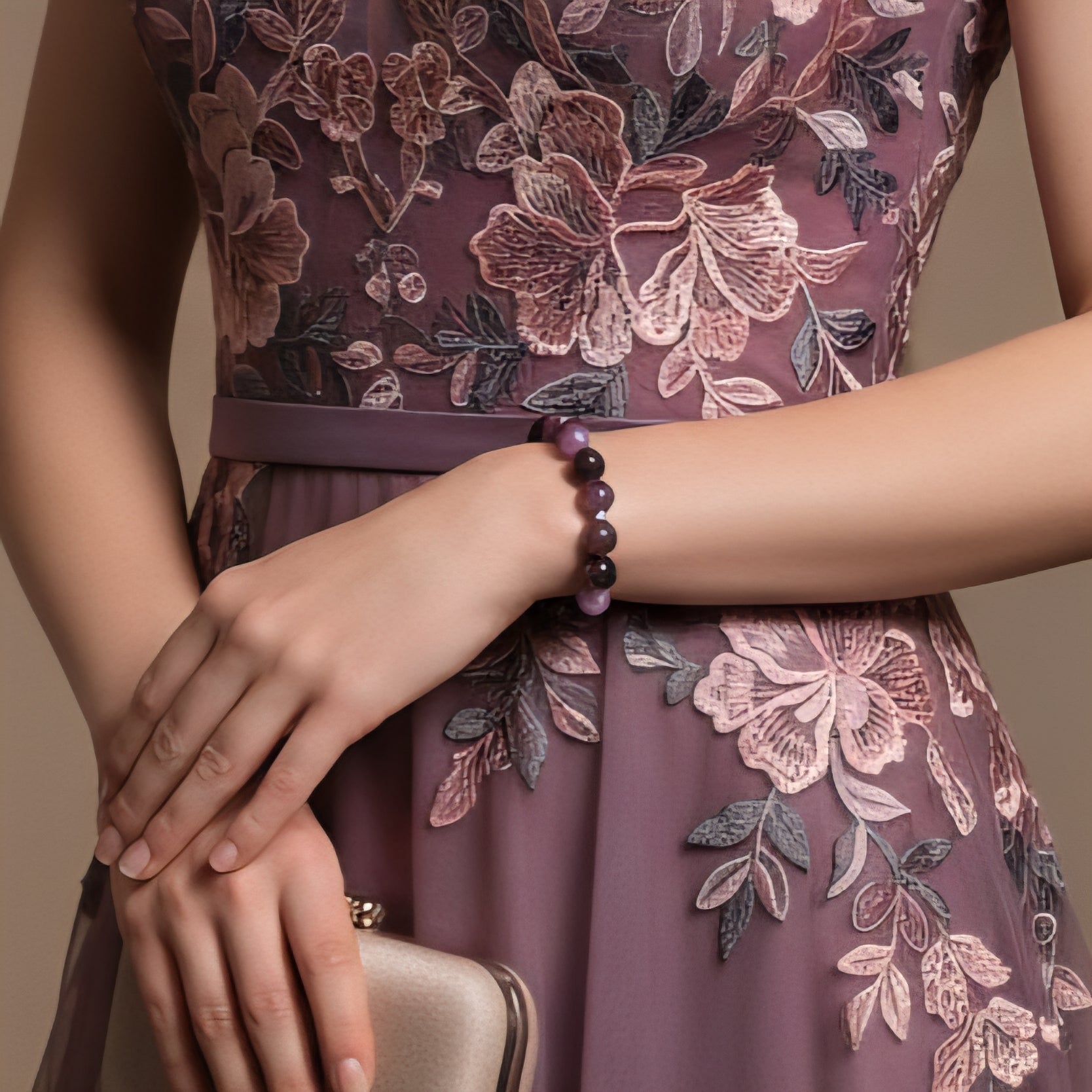 Damen Armband Edelsteine / "Forza di Vida" / Amethyst / Detail 925er Silber / Feminin + edel