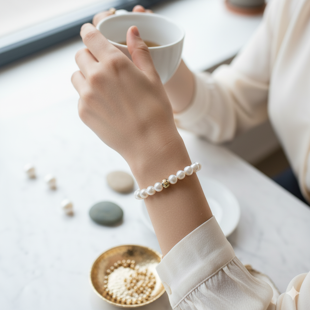 Damen Armband "Perla di Luce" Gold