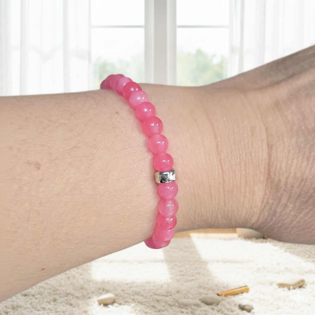 Damen Armband "Rosa Quarzo Spugna"