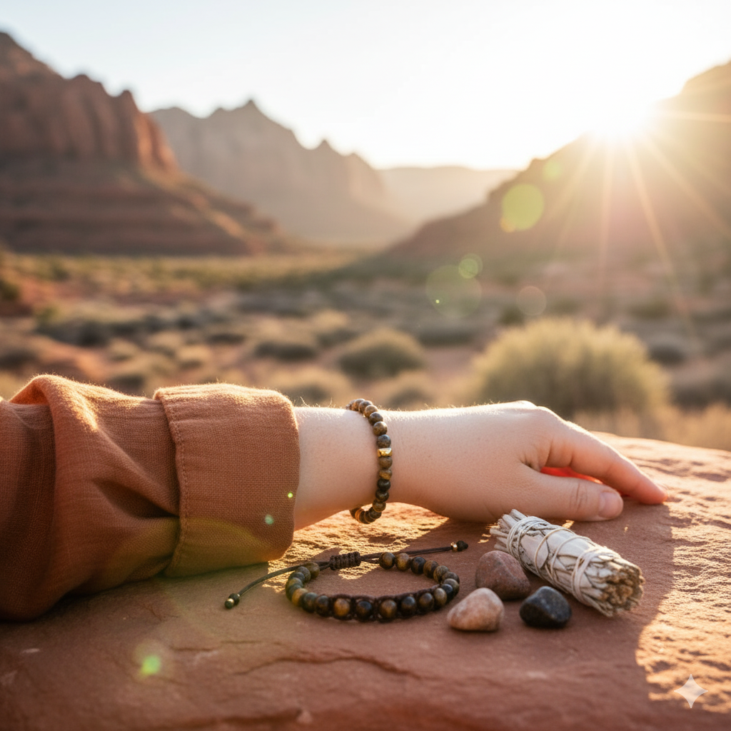 Damen Armband "Occio d Tigre"