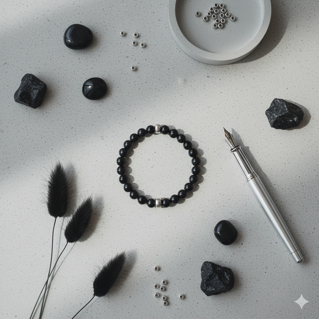 Damen Armband "Achat Nero"