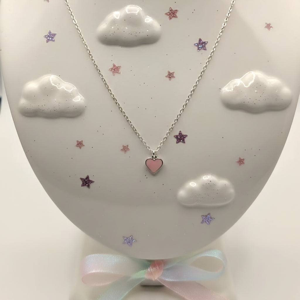 Kinder Kette Herz rosa