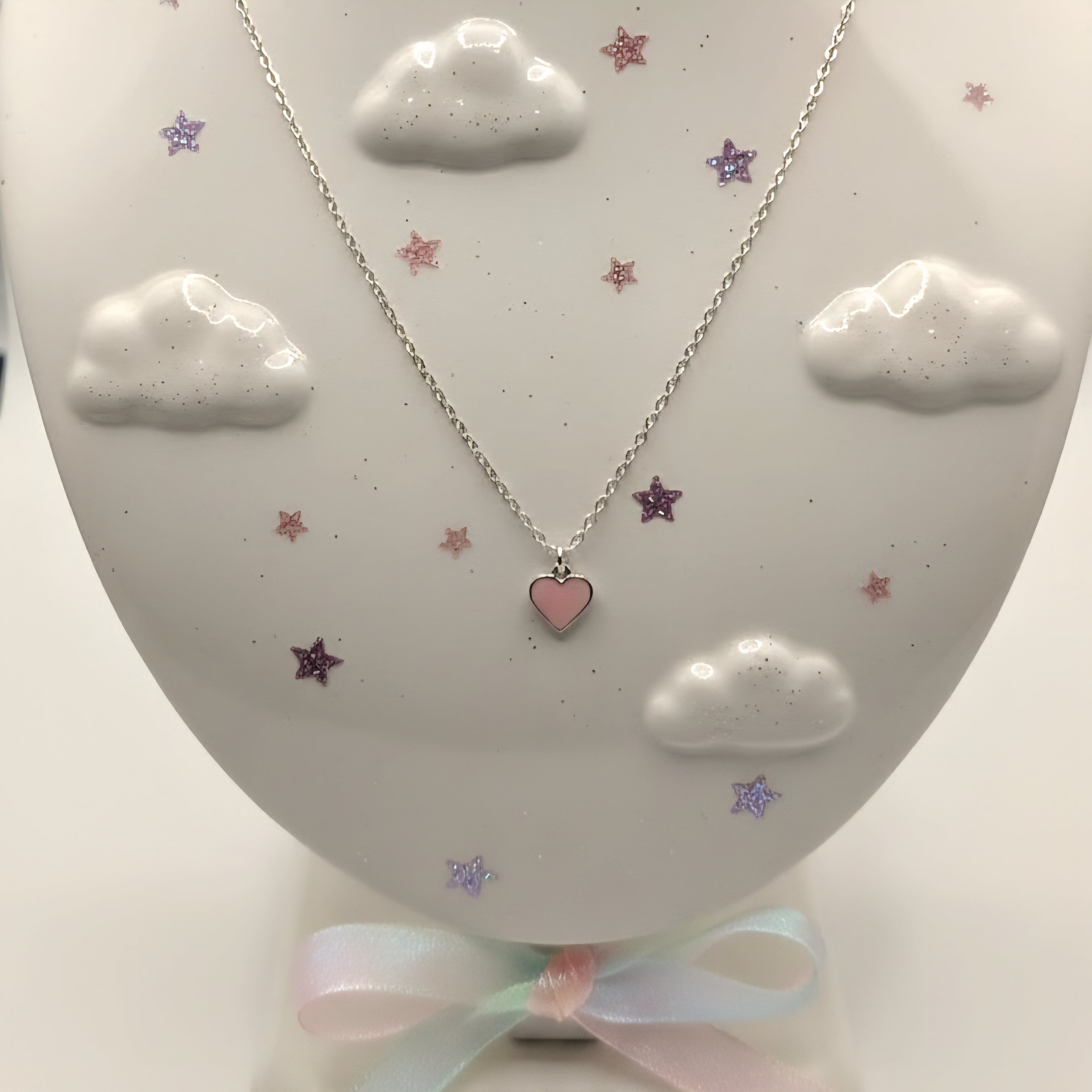 Kinder Kette Herz rosa