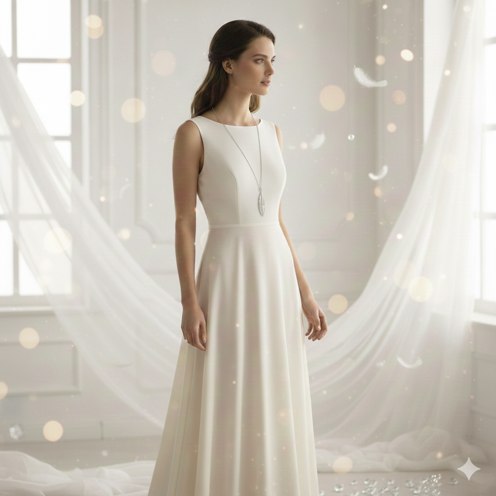 Damen Kette mit Anhänger Feder