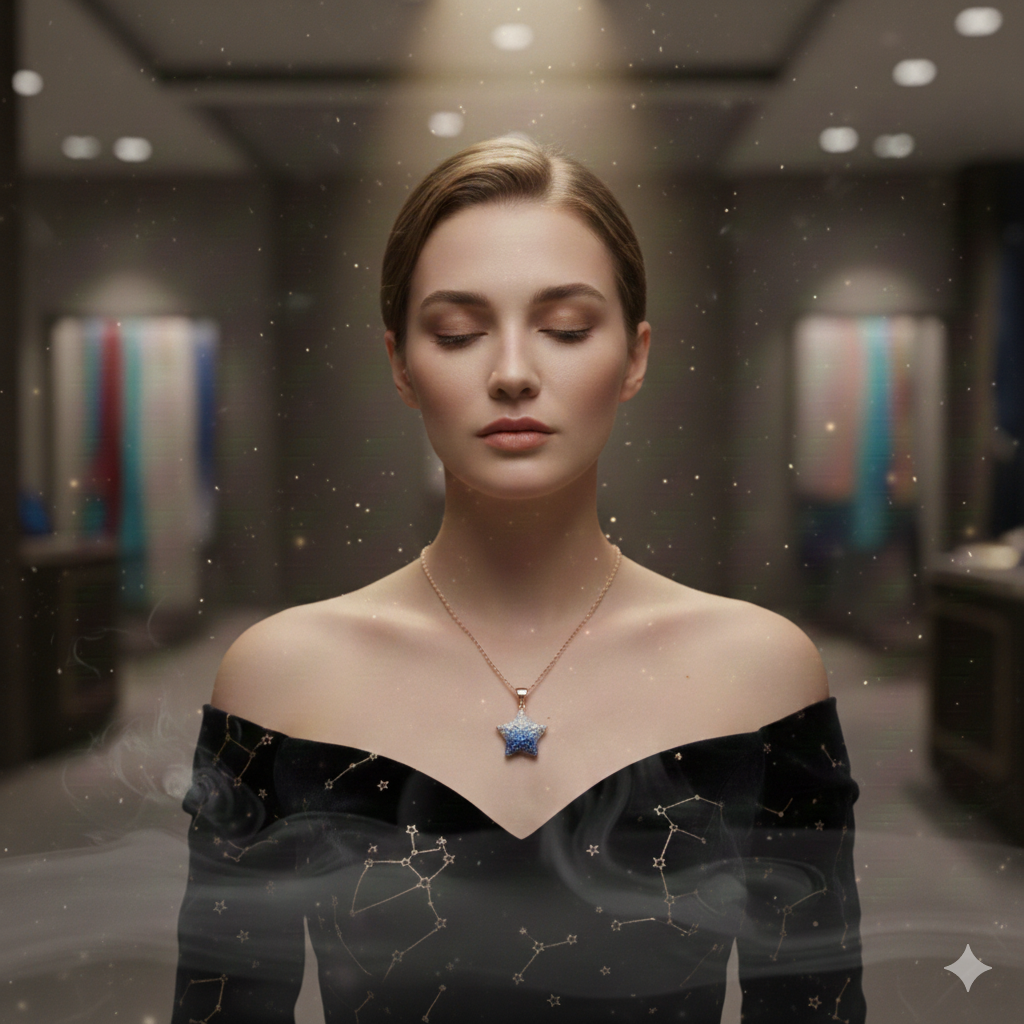 Damen Kette mit Anhänger Stern