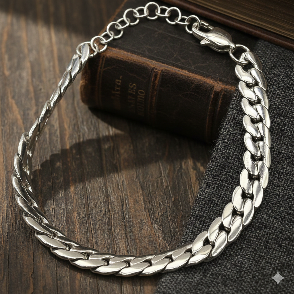 Herren Armband / Catena Solida  / Edelstahl Silber / maskulin