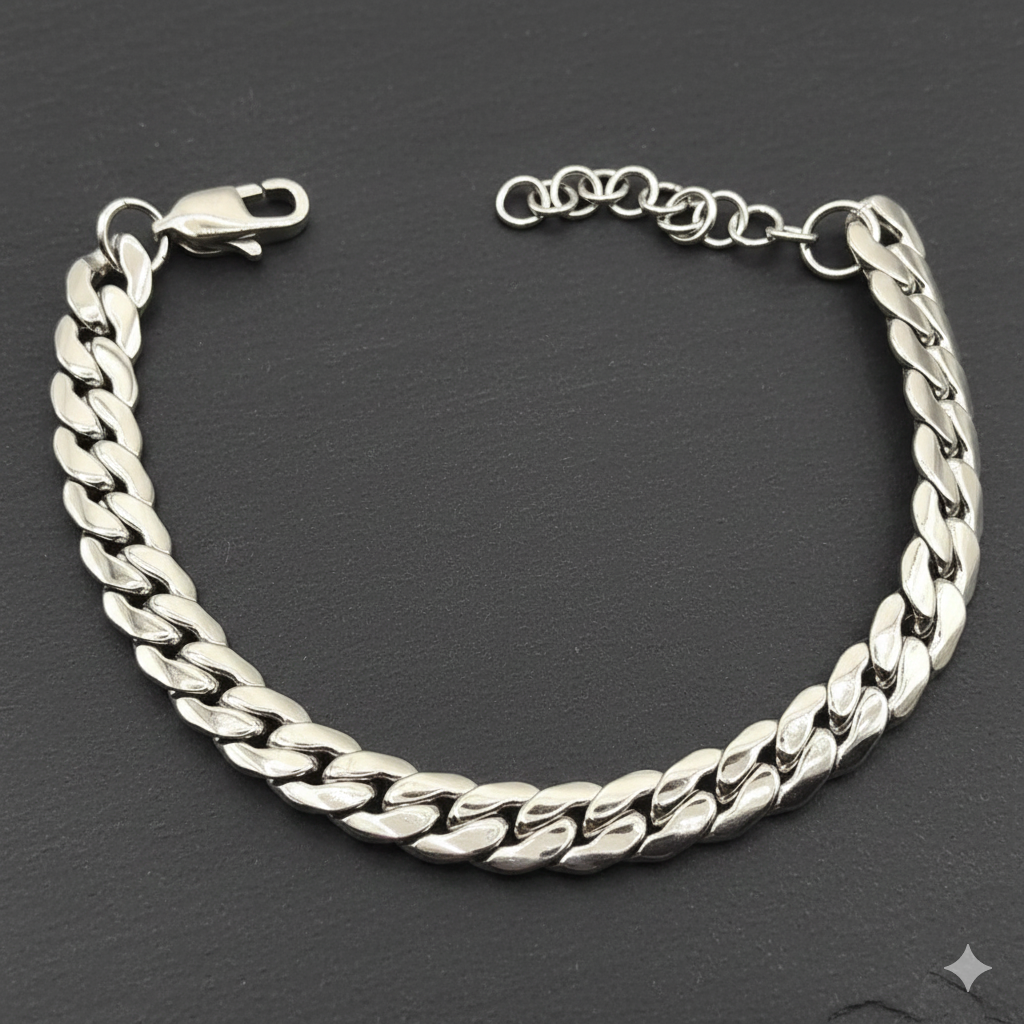 Herren Armband / Catena Solida  / Edelstahl Silber / maskulin