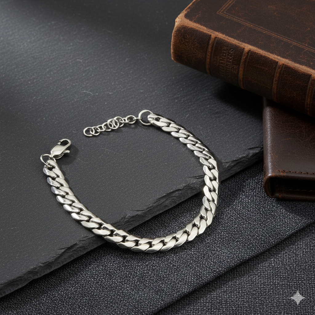 Herren Armband / Catena Solida  / Edelstahl Silber / maskulin