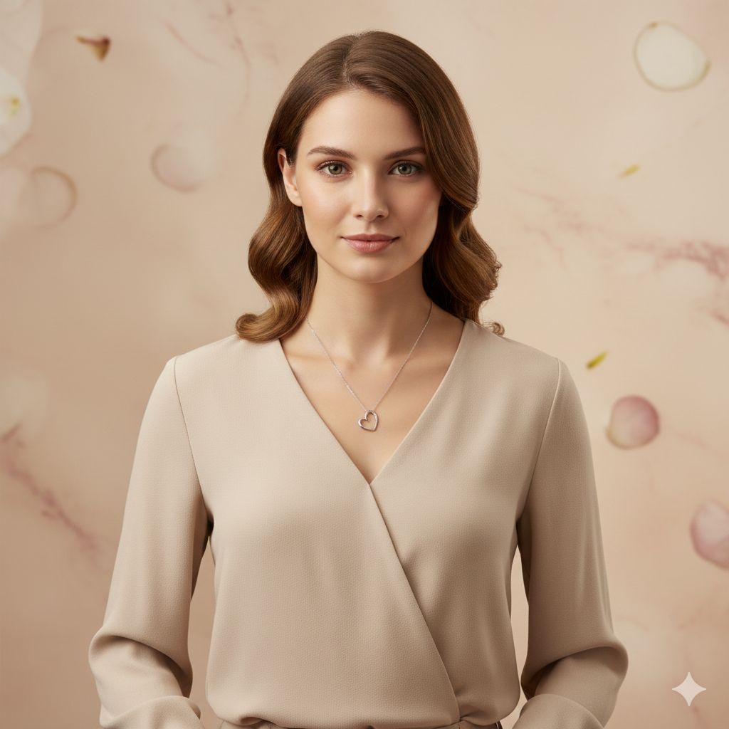 Damen Kette Herz / Cuore Lucente / 925er Silber / Zirkonia / zarte und feminin