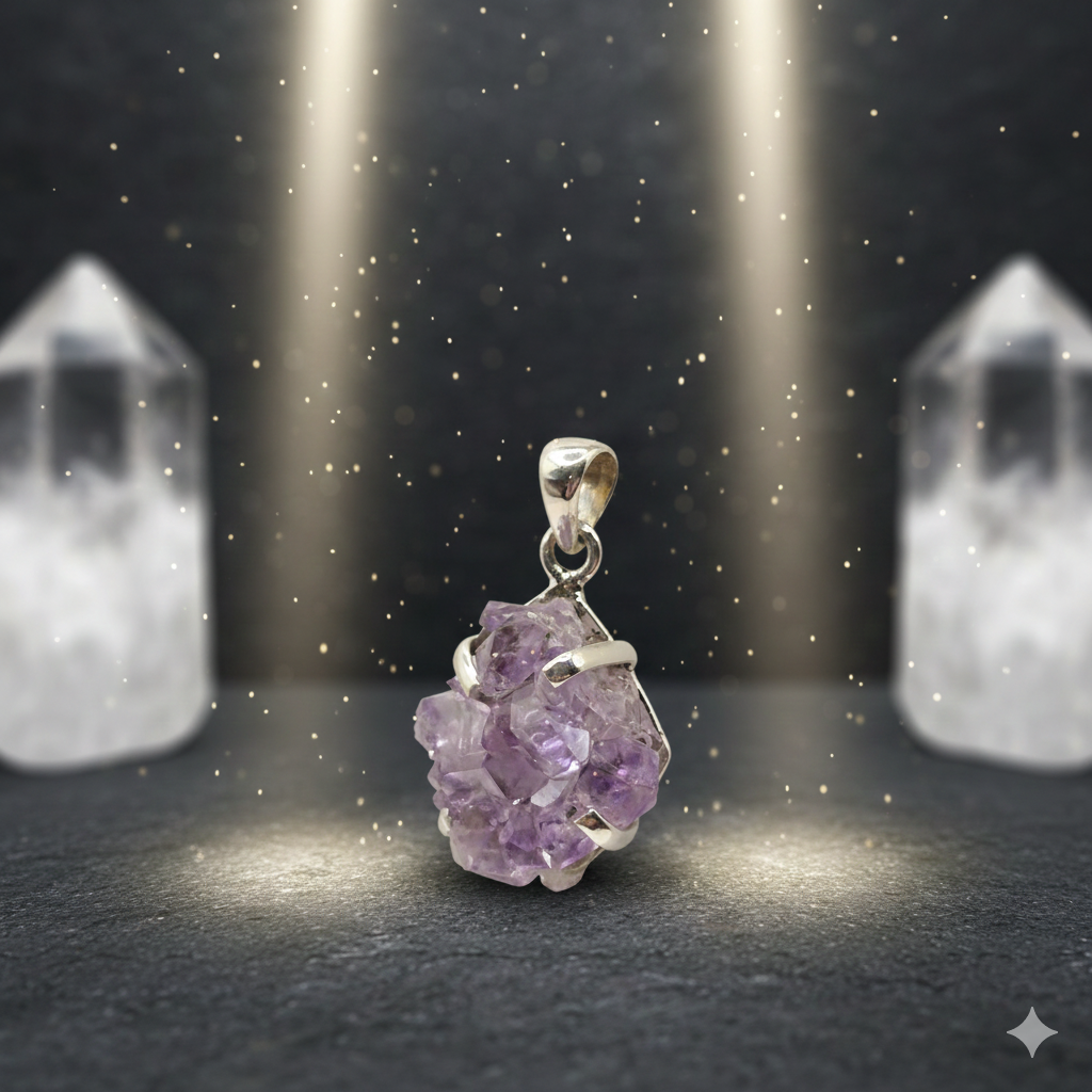 Damen Anhänger / Violet Core / 925er Silber / Amethyst / Unikat