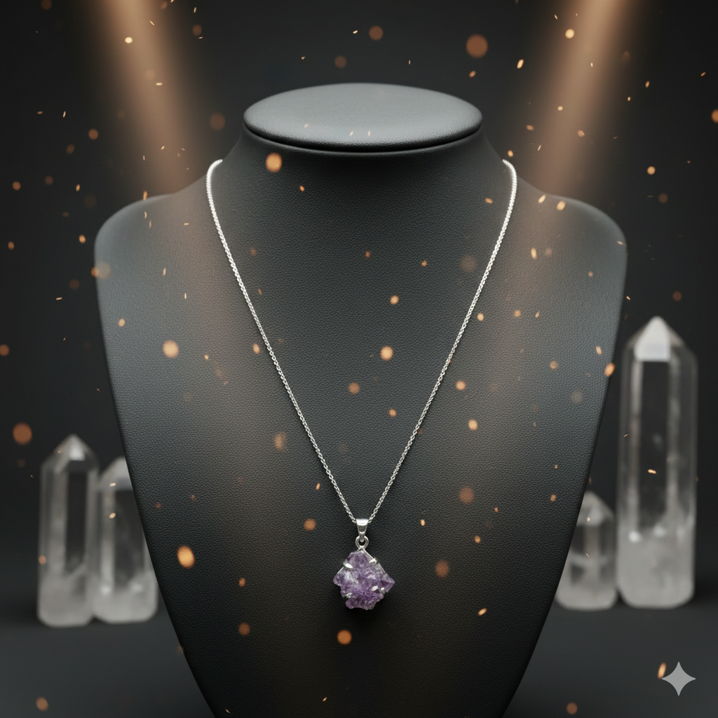 Damen Anhänger / Violet Core / 925er Silber / Amethyst / Unikat