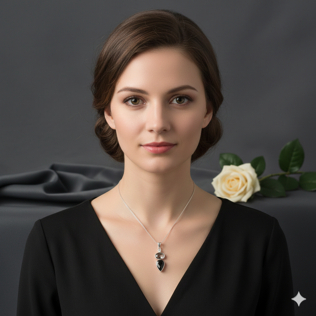 Damen Anhänger / Noctis Veritas / 925er Silber / Turmalin / Unikat