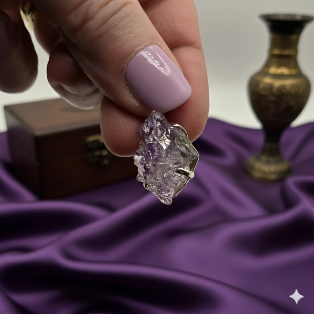 Damen Anhänger / Violet Origin / 925er Silber / Amethyst / Unikat