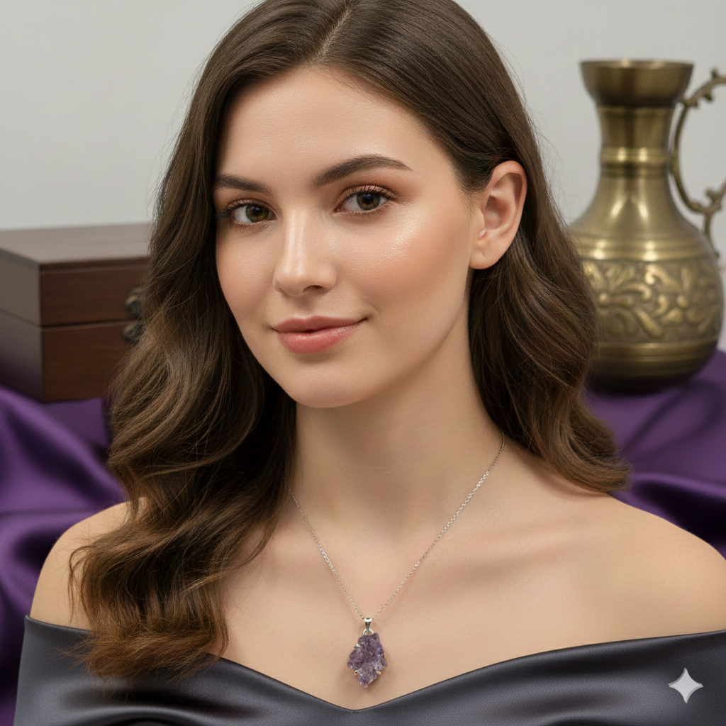 Damen Anhänger / Violet Origin / 925er Silber / Amethyst / Unikat