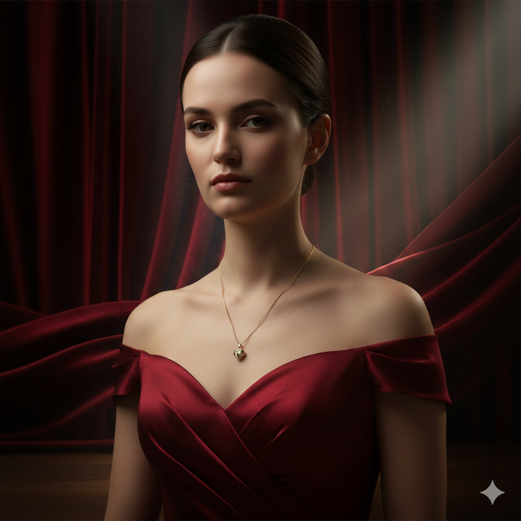 Damen Kette Herz  / Cuore d'Oro / 333er Gold / Feminines Gold