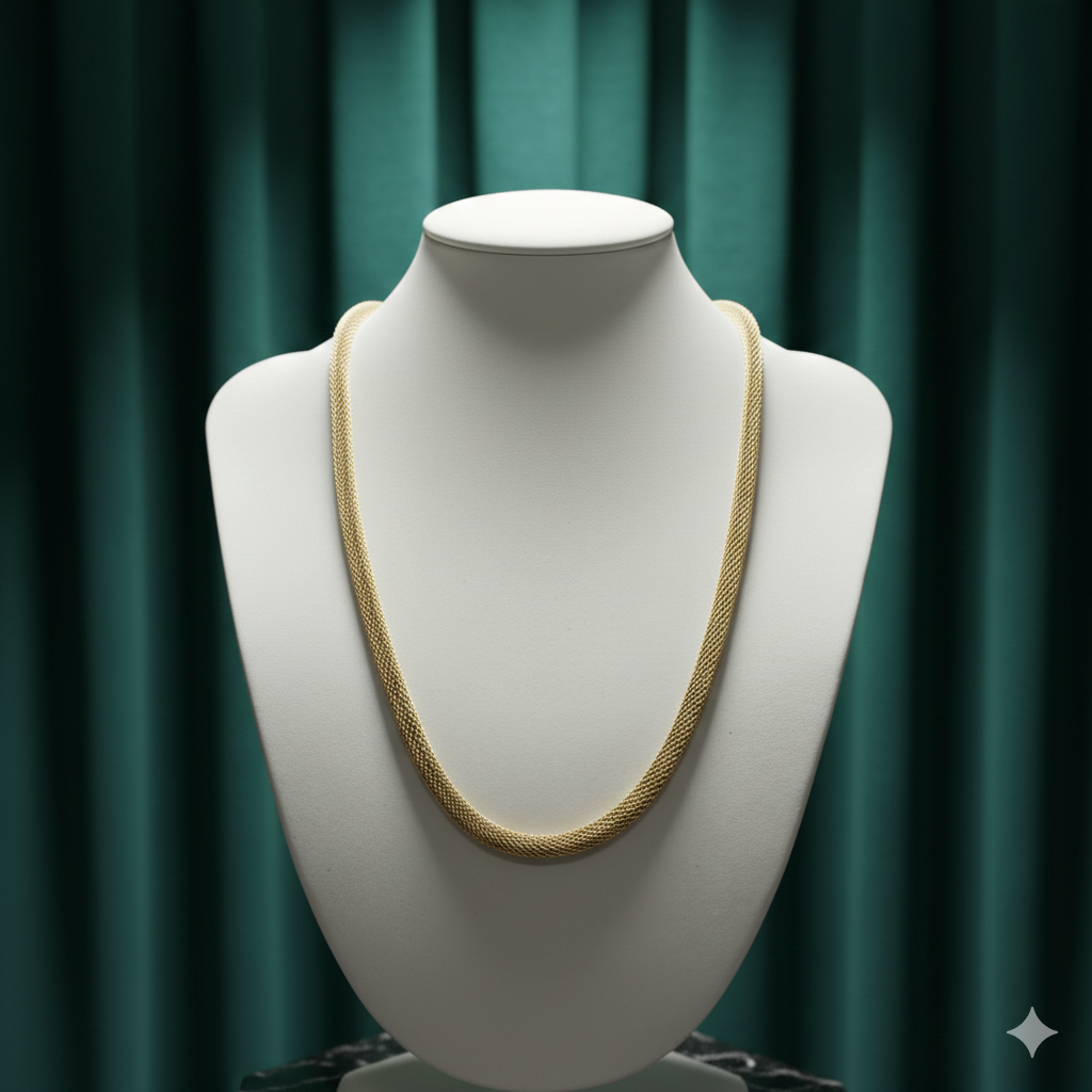 Damen Collier Schlange / Serpente Aurea / Edelstahl vergoldet / schlichte Eleganz