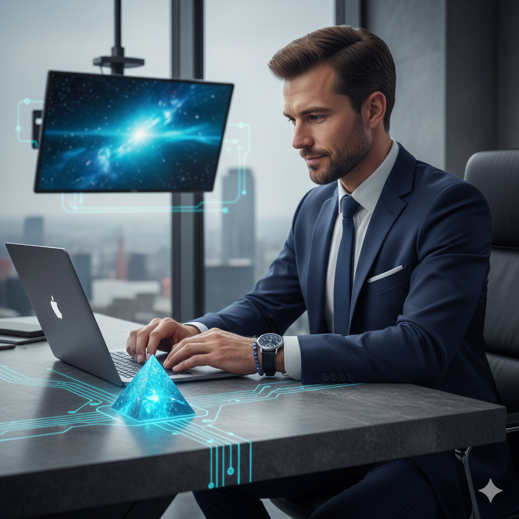 Herren Armband / Blu Profondo / Lapislazuli / Edelstein / Ruhig - zeitlos