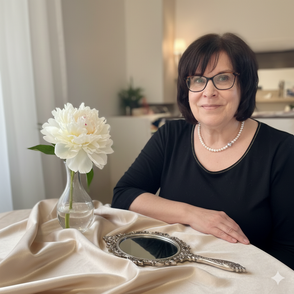 Damen Collier / Perla Prima / 925er Silber / Süßwasserperle + Zirkonia / Edel + feminin