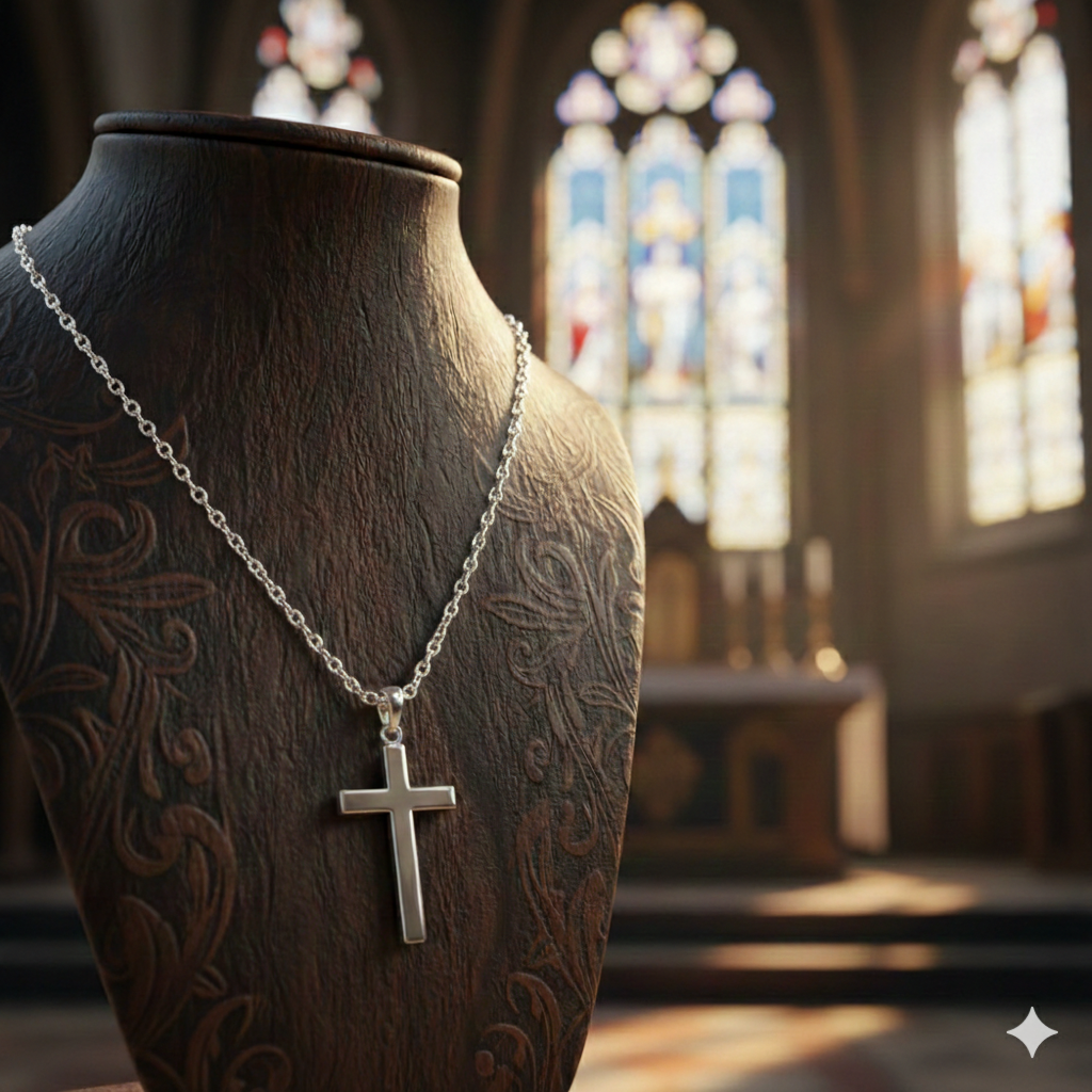 Herren Halskette / Croce Essenziale / 925 Silber / Kreuz