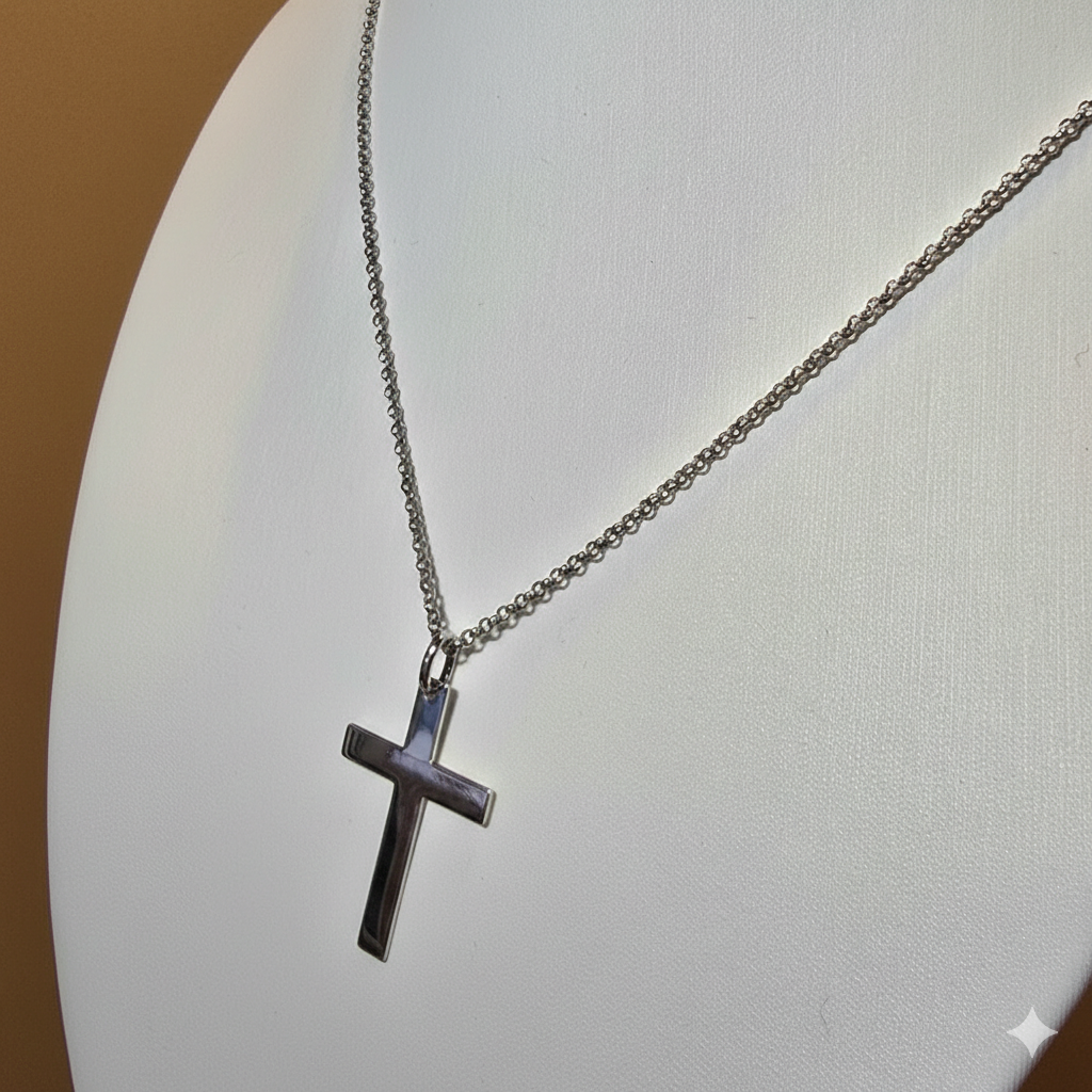 Herren Halskette / Croce Essenziale / 925 Silber / Kreuz