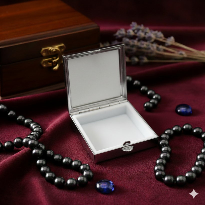 Pillendose quadratisch mit Abalone & Perlmutt