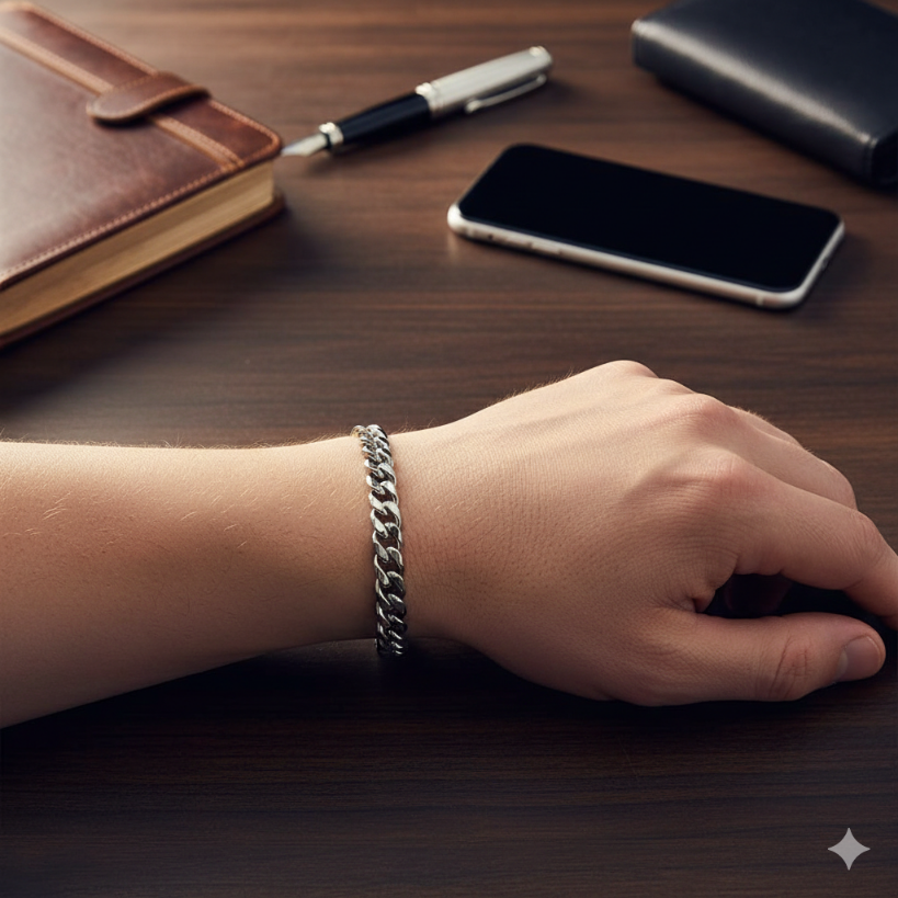 Herren Armband / Catena Forte  / Edelstahl Silber / maskulin + stark