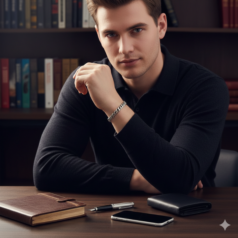 Herren Armband / Catena Forte  / Edelstahl Silber / maskulin + stark