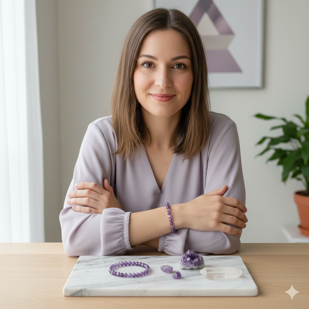Damen Armband / Luce Viola / Amethyst 6 mm facettiert