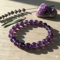 Damen Armband / Violetta Serena / Amethyst 8 mm Kugeln