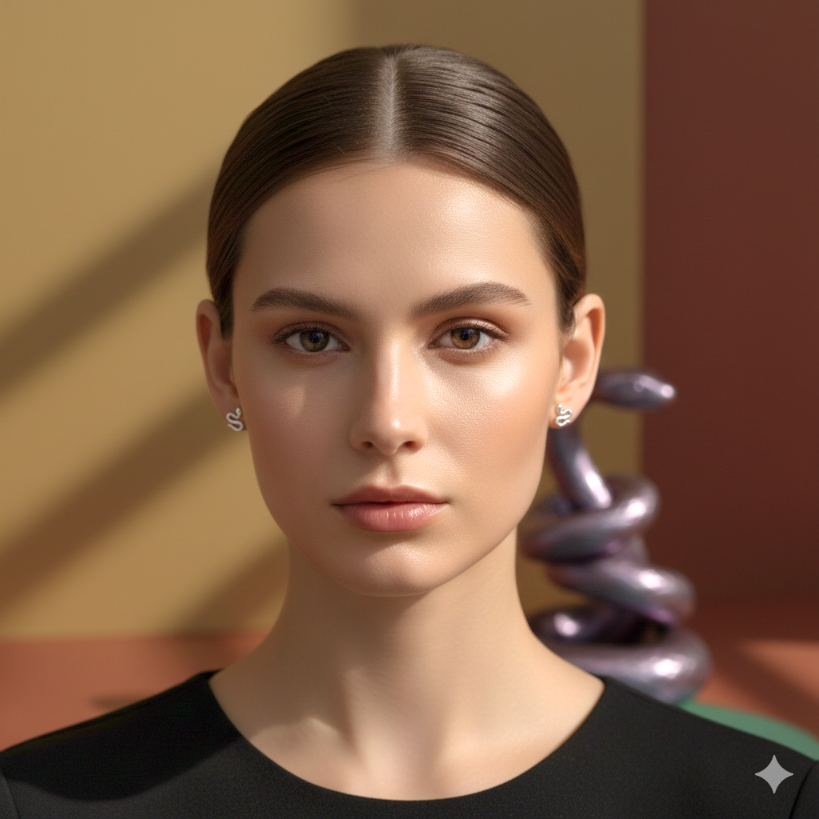 Damen Ohrring / Serpente Piccola / 925er Silber / edel + feminin