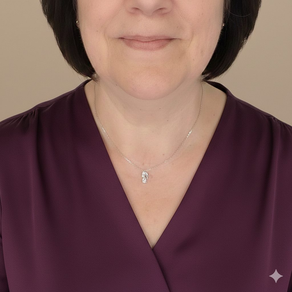 Damen Schmuckset Kette + Ohrstecker Engel / Angelo Piccolo / 925er Silber / Zirkonia